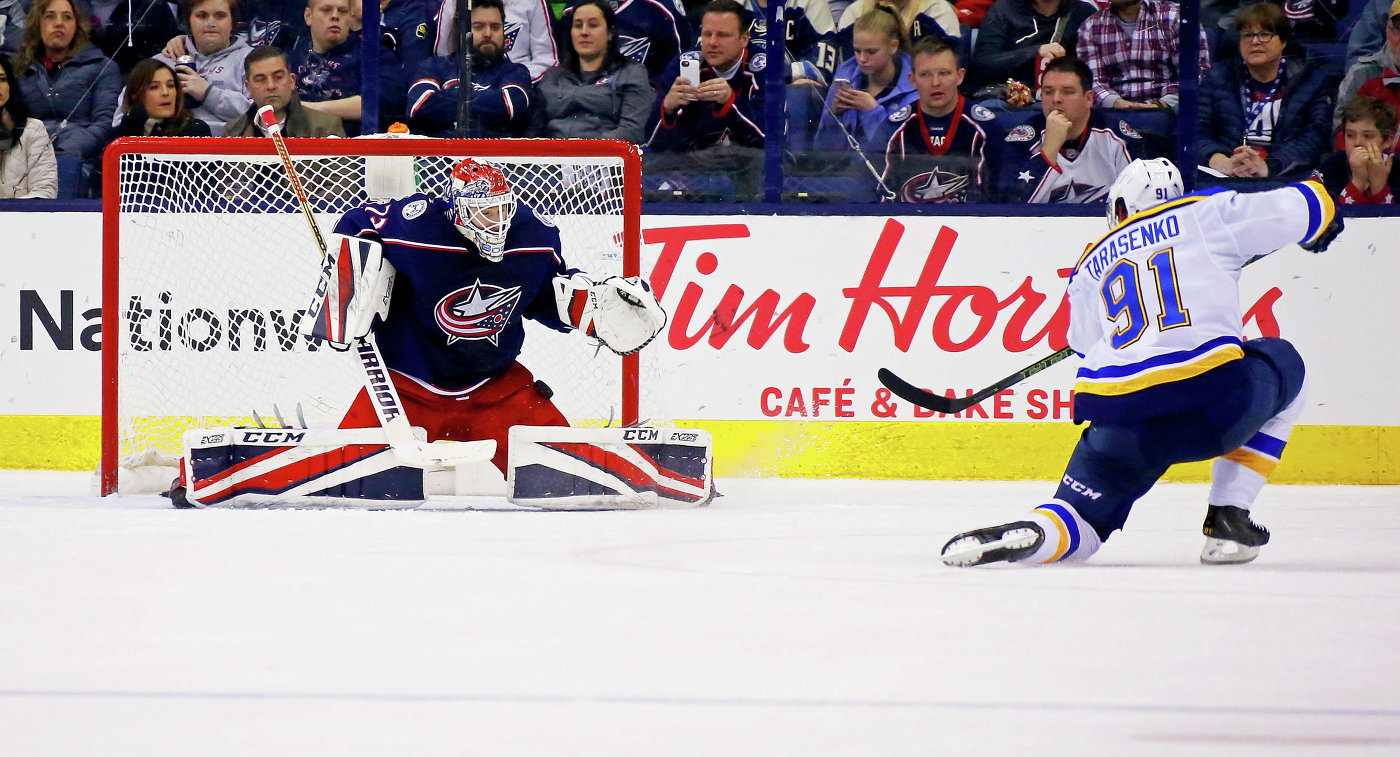 Гол Тарасенко принес победу "Сент-Луису" над "Коламбусом" в матче НХЛ