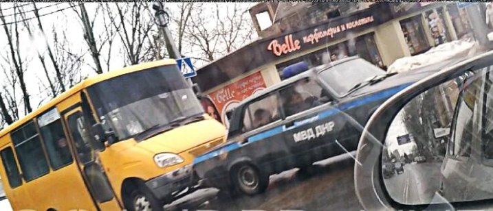 В «ДНР» произошло ДТП с участием авто «полиции республики» (Фото)