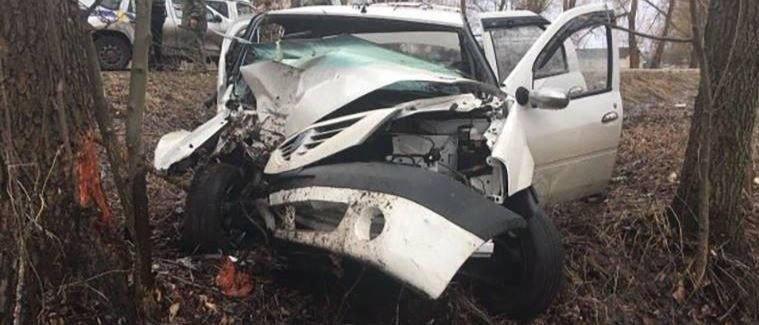 В ДТП на Луганщине пострадали два человека: Автомобиль врезался в дерево (Фото)