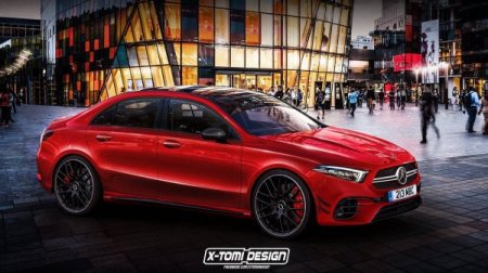 В сети появился первый рендер седана Mercedes-AMG A45