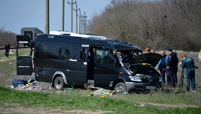 В ДТП с поездом и маршруткой в Крыму пострадали два гражданина Украины