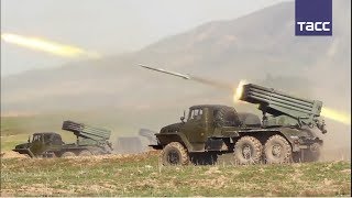 Учения российских военных в горах Таджикистана