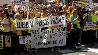 Митинг в Барселоне с требованием освободить лидеров сепаратистов