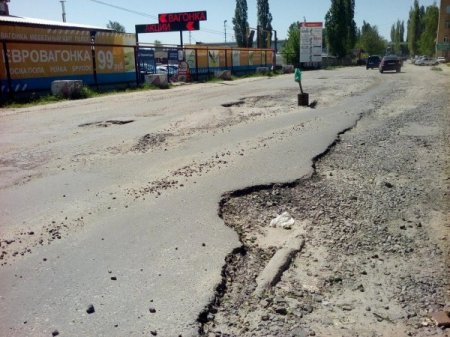 Дорогу на улице Базовой назвали худшей в Воронеже