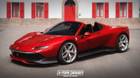 Опубликовано изображение открытой версии купе Ferrari SP38