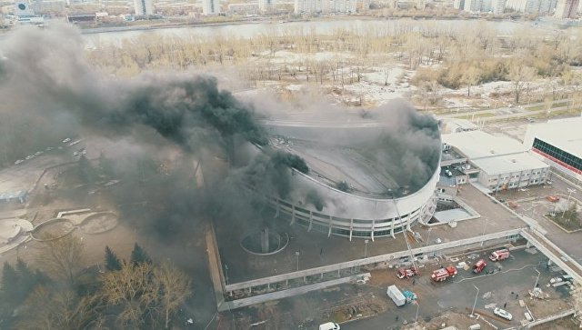 Сгоревший в Красноярске Дворец спорта находился на реконструкции