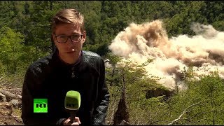 Корреспондент RT стал свидетелем уничтожения ядерного полигона в КНДР