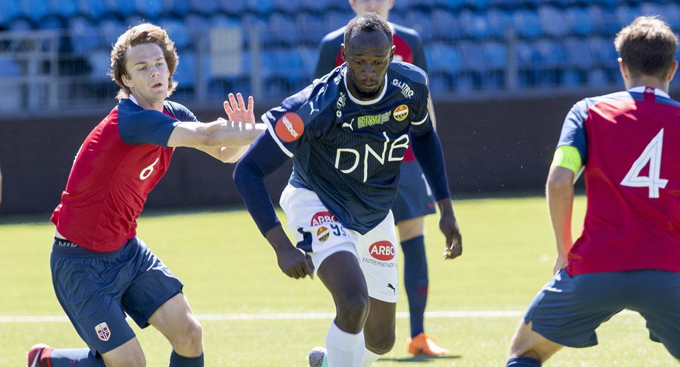 Усэйн Болт дебютировал за норвежский футбольный клуб