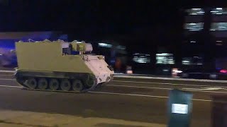 Stolen armoured vehicle chased through US city