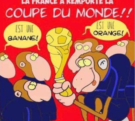 Charlie Hebdo нарисовал победителей ЧМ-2018 в виде обезьян
