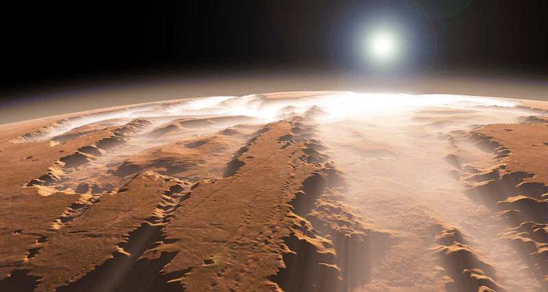Российские астрономы обнаружили на Марсе океаны воды