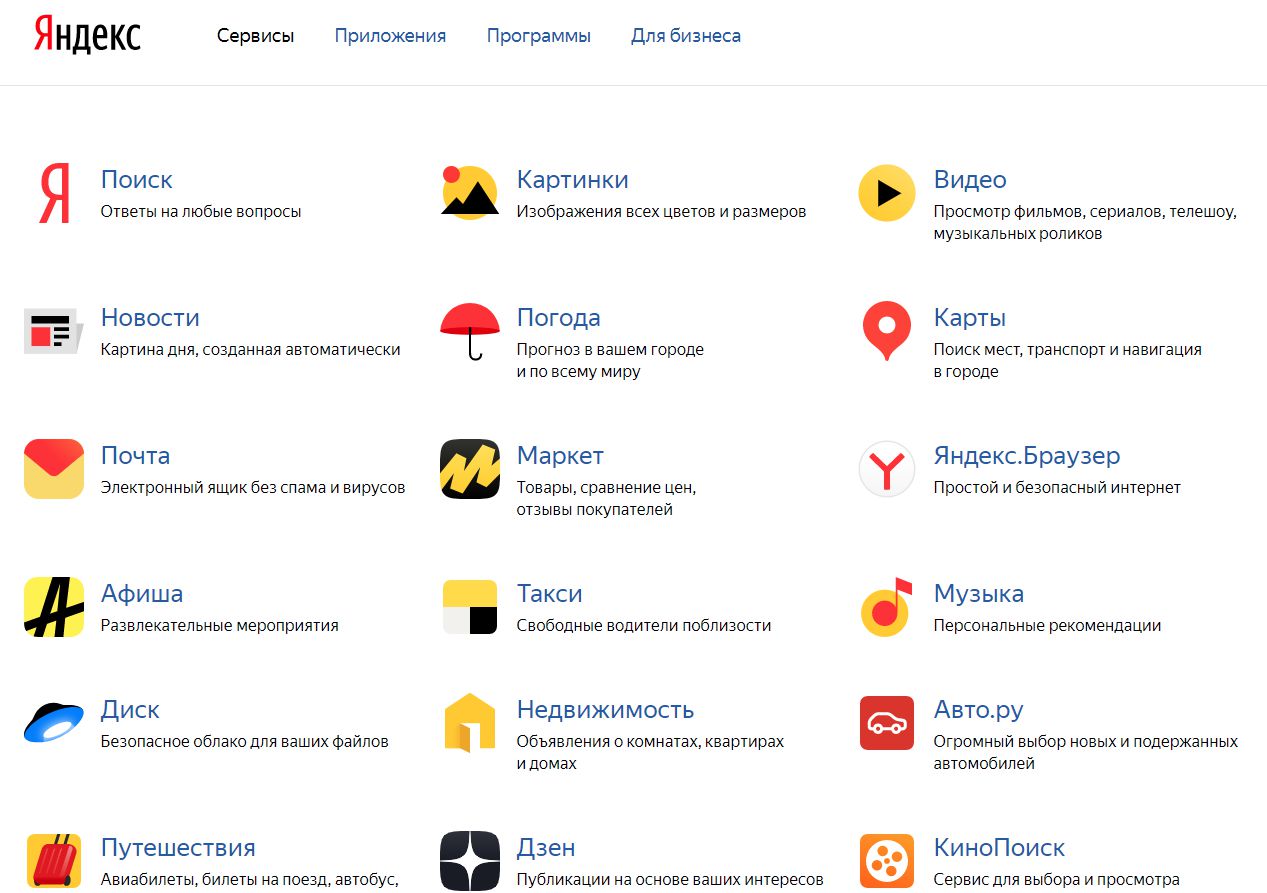 Приложения в яндексе установленные. Яндекс сервисы. Сервисы Яндекса список. Приложение Яндекс. Яндекс иконки сервисов.